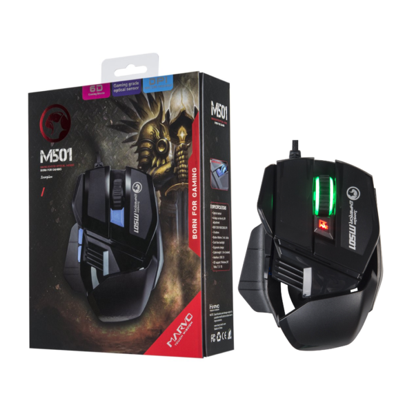 MOUSE MARVO M501 USB GAMING BLACK