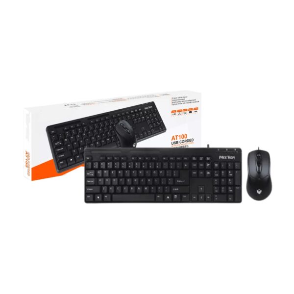 KIT TECLADO + MOUSE MEETION AT100 USB NEGRO