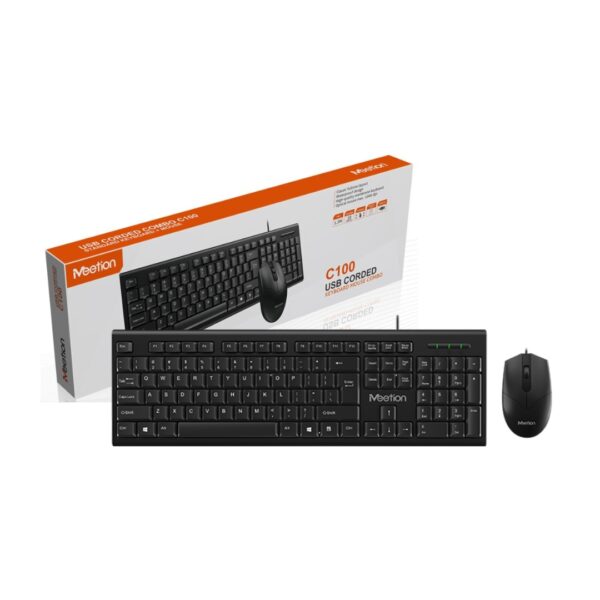 KIT TECLADO + MOUSE MEETION C100 USB NEGRO