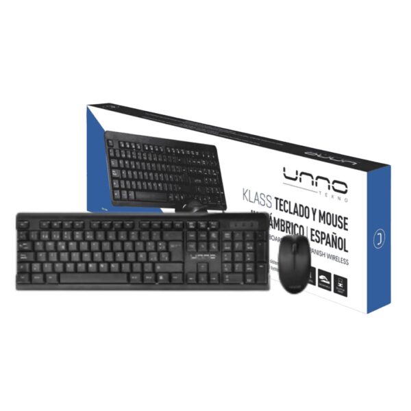 KIT TECLADO + MOUSE UNNO TEKNO 6721 USB NEGRO