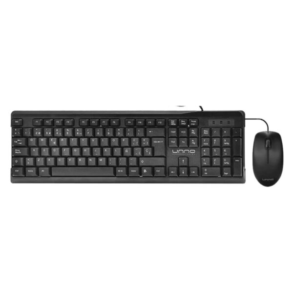 KIT TECLADO + MOUSE UNNO TEKNO 6721 USB NEGRO - Imagen 2