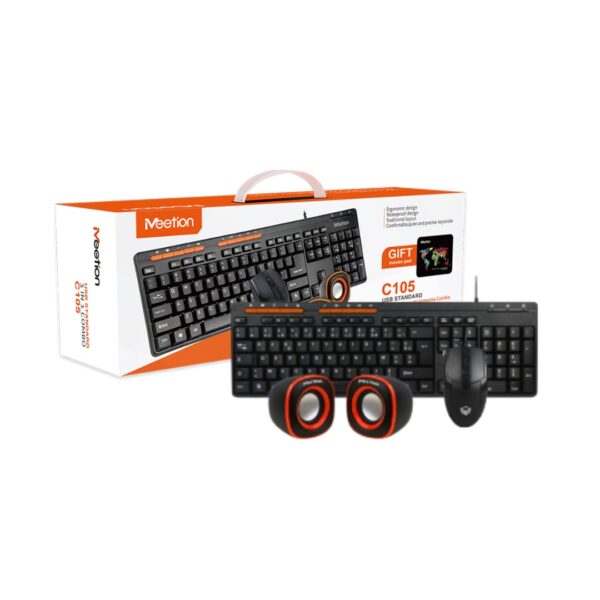 KIT TECLADO + MOUSE MEETION MT-C105 USB NEGRO