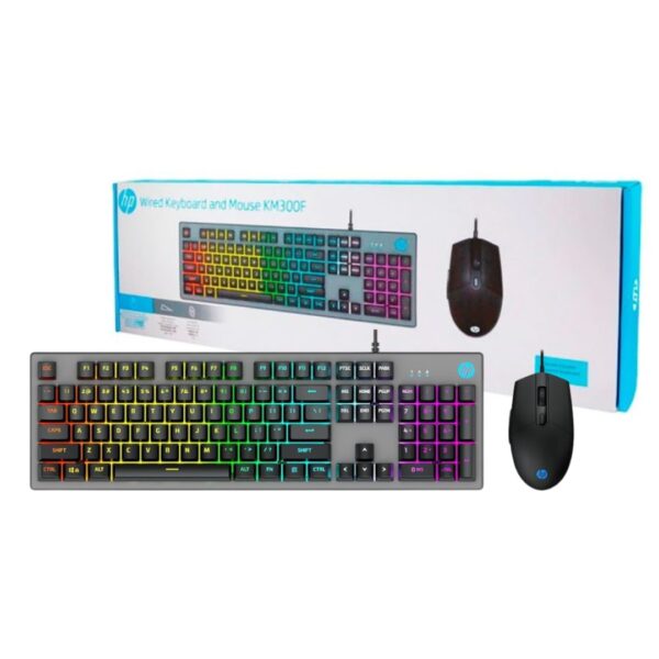 KIT TECLADO + MOUSE HP KM-300F USB NEGRO