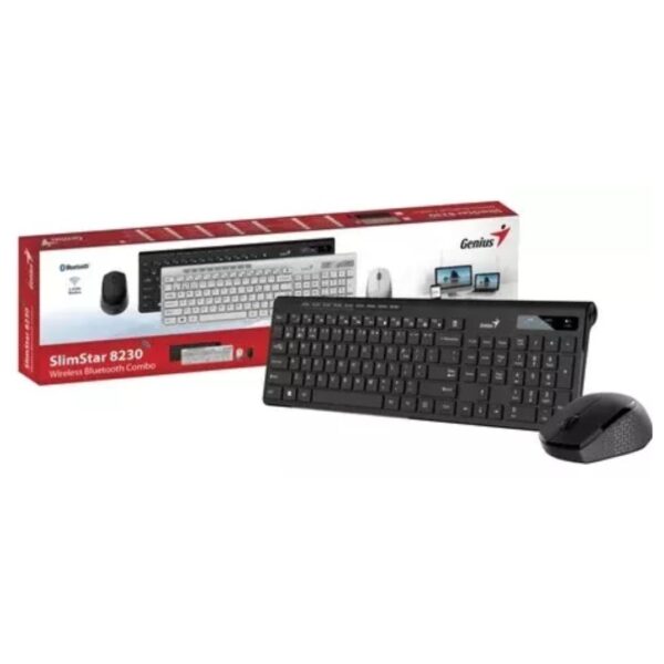 TECLADO + MOUSE INALAMBRICO GENIUS 8230 SLIMSTAR NEGRO