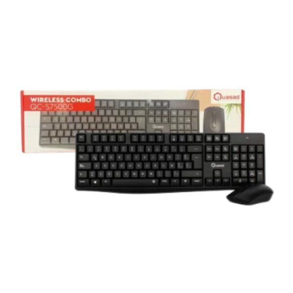 TECLADO + MOUSE INALAMBRICO QUASAD QC-S7500G NEGRO
