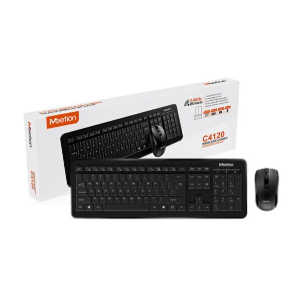 TECLADO + MOUSE INALAMBRICO MEETION C4120 NEGRO