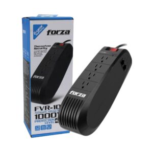 REGULADOR DE VOLTAJE FORZA FVR-1001 1000VA 500W 4 TOMAS BLACK 110V