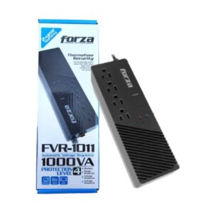 REGULADOR DE VOLTAJE FORZA FVR-1011USB 1000VA 500W 4 TOMAS BLACK 110V