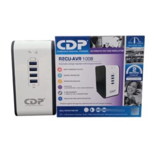 REGULADOR DE VOLTAJE CDP R2CU-AVR1008 1000VA 500W 8 TOMAS USB WHITE 110V