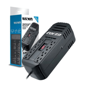 REGULADOR DE VOLTAJE FORZA FVR-2011 2200VA 1100W 8 TOMAS BLACK 110V