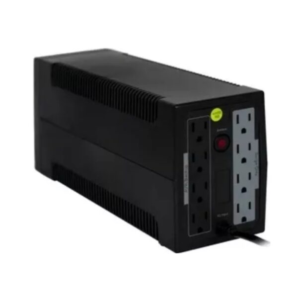 UPS QUASAD 1000VA 480W 8 OUTLETS 4UPS-4SURGE W-AVR I-359 LED-BUTTON - Imagen 2