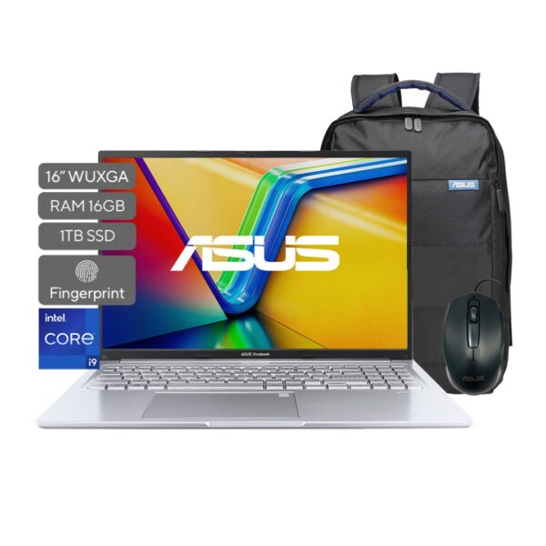 NOT. LAPTOP ASUS VIVOBOOK X1605VA-MB649 CORE I9-13900H 16GB 1TB M.2 Nvme 16"INCH Windows 11 Pro Silver