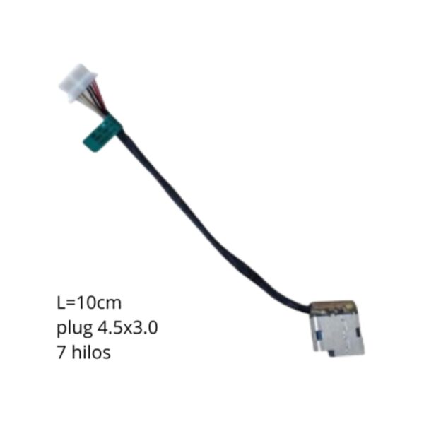 PIN DE CARGA HP 15-AC15 HP1000 PUNTA AZUL L-10.5CM PLUG 4.5x3.0 7 hilos