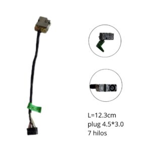 PIN DE CARGA HP 15-R036TX CORTO L-12.5cm PLUG 4.5 X 3.0