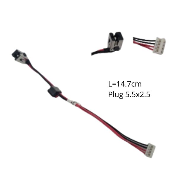 PIN DE CARGA TOSHIBA SATELLITE C50D-B-120 L-14.7CM PLUG 5.5x2.5