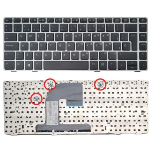 TECLADO LAPTOP HP 14 6470B 8410P 8460P CON FRAME SILVER