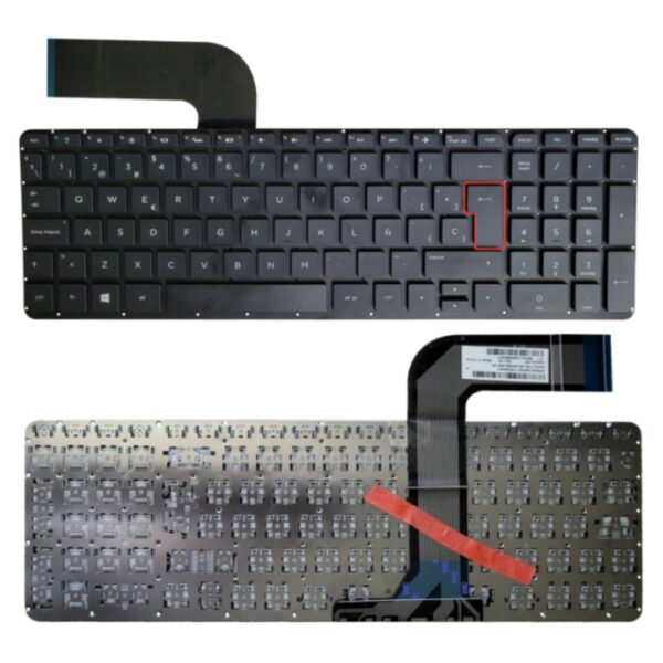 TECLADO LAPTOP HP 15 15P 15-P BIG ENTER SIN FRAME