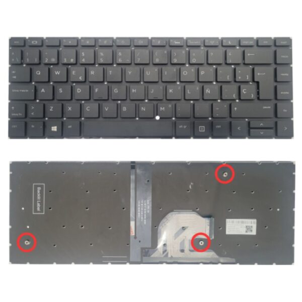 TECLADO LAPTOP HP 440 G6 440 G7 BIG ENTER SIN FRAME BACKLIGHT