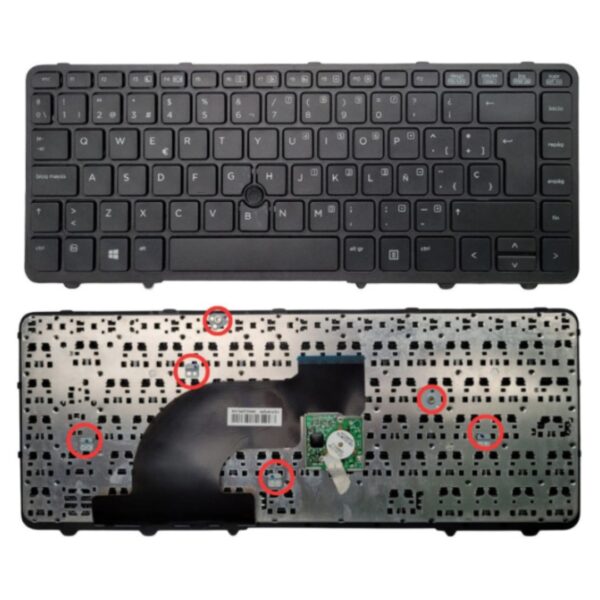 TECLADO LAPTOP HP 640 G1 645 G1 BIG ENTER CON FRAME CON TRACKPOINT