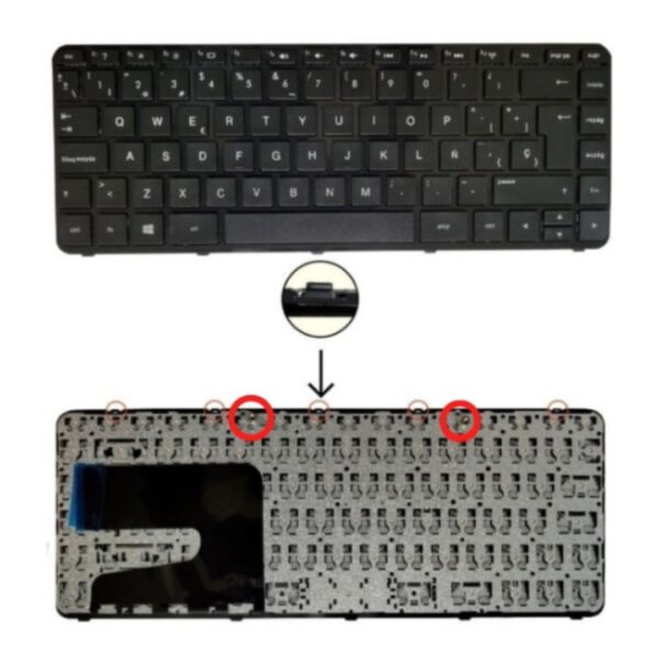 TECLADO LAPTOP HP 14 14N 14D 14E 240-G2 240-G3 245-G3 BIG ENTER CON FRAME
