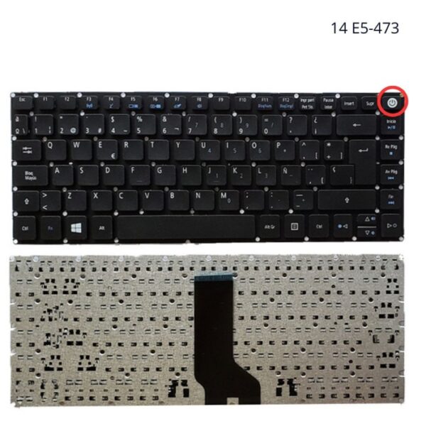 TECLADO LAPTOP ACER 14 E5-473 E14 E5-422 E5-432 E5-452 E5-474 BIG ENTER SIN FRAME