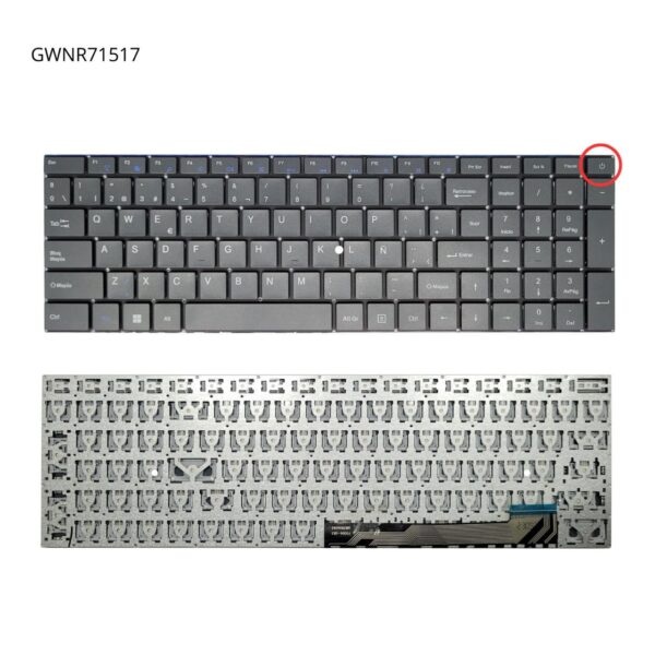TECLADO LAPTOP GATEWAY GWNR71517 SMALL ENTER SIN FRAME