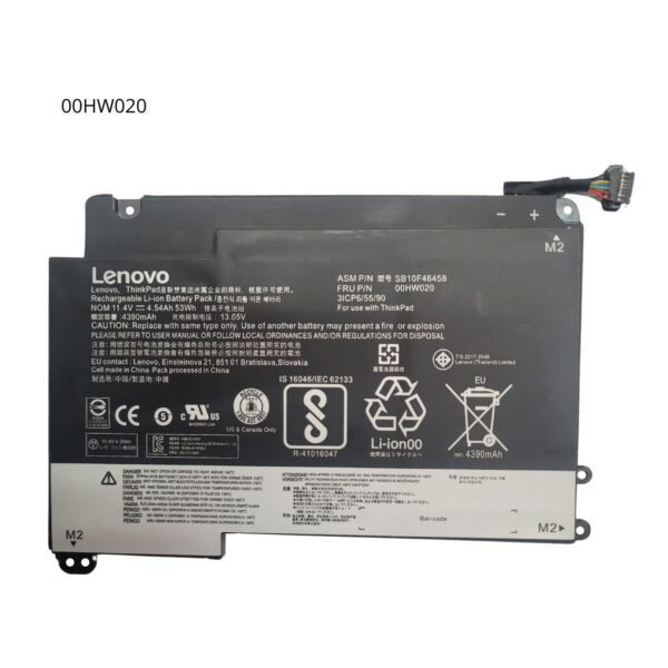 BATERÍA ORIGINAL LENOVO PARA LAPTOP 00HW020