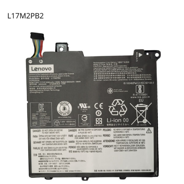 BATERÍA ORIGINAL LENOVO PARA LAPTOP L17C2PB1 L17M2PB2