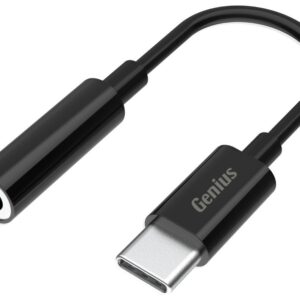 CABLE GENIUS USB C A 3.5MM AUDIO 24BITS 96KHZ PLUG AND PLAY 10CM ACC-C100