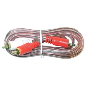 CABLE DISKMAN 3,5A  A  2RCA TRANSPARENTE 3 METROS