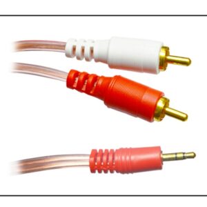 CABLE DISKMAN 3,5A A 2RCA TRANSPARENTE 7.5 METROS