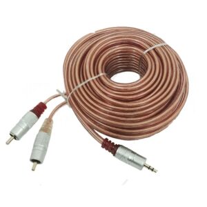 CABLE DISKMAN 3,5A A 2RCA TRANSPARENTE 15 METROS