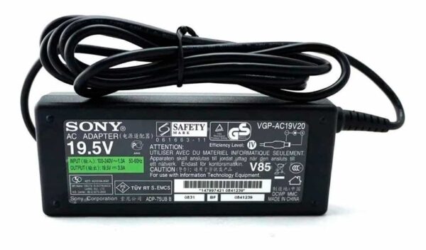 CARGADOR SONY 19.5 3A PLUG AGUJA 6.5*4..4