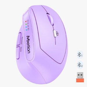 MOUSE WIRELESS BTM008 PURPURA MEETION