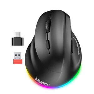 MOUSE WIRELESS ERGONOMICO ZURDO MT-BTM010L NEGRO MEETION