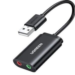 TARJETA DE SONIDO  USB 2.0 NEGRO UGREEN