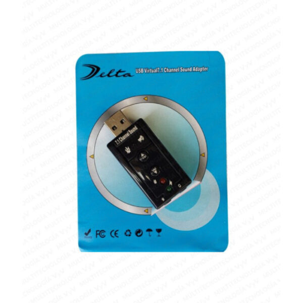 TARJETA DE SONIDO DELTA USB 2 ENTRADAS 7.1 CANALES
