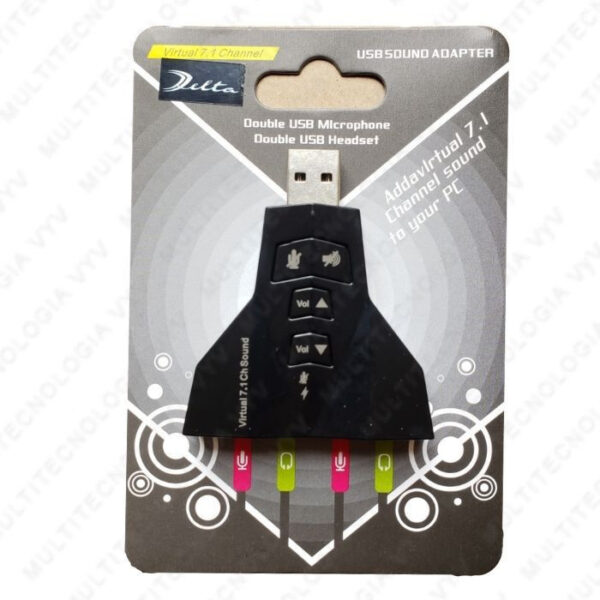 TARJETA DE SONIDO DELTA USB 4 ENTRADAS CANALES 7.1