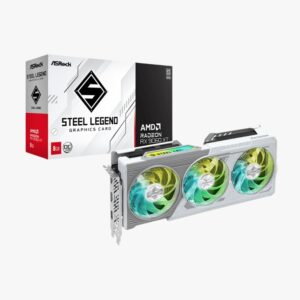TARJETA DE VIDEO ASROCK AMD RADEON™ RX 9060 XT STEEL LEGEND 8GB OC GDDR6 1 HDMI 2 DISPLAY PORT RGB