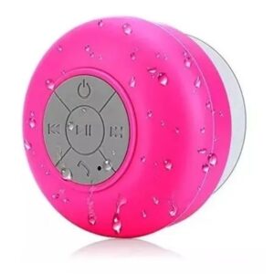 PARLANTE BLUETOOTH (resiste al agua-para ducha) VERDE Y FUCSIA
