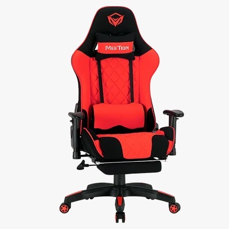 SILLA GAMER MEETION CHR25 NEGRO+ROJO