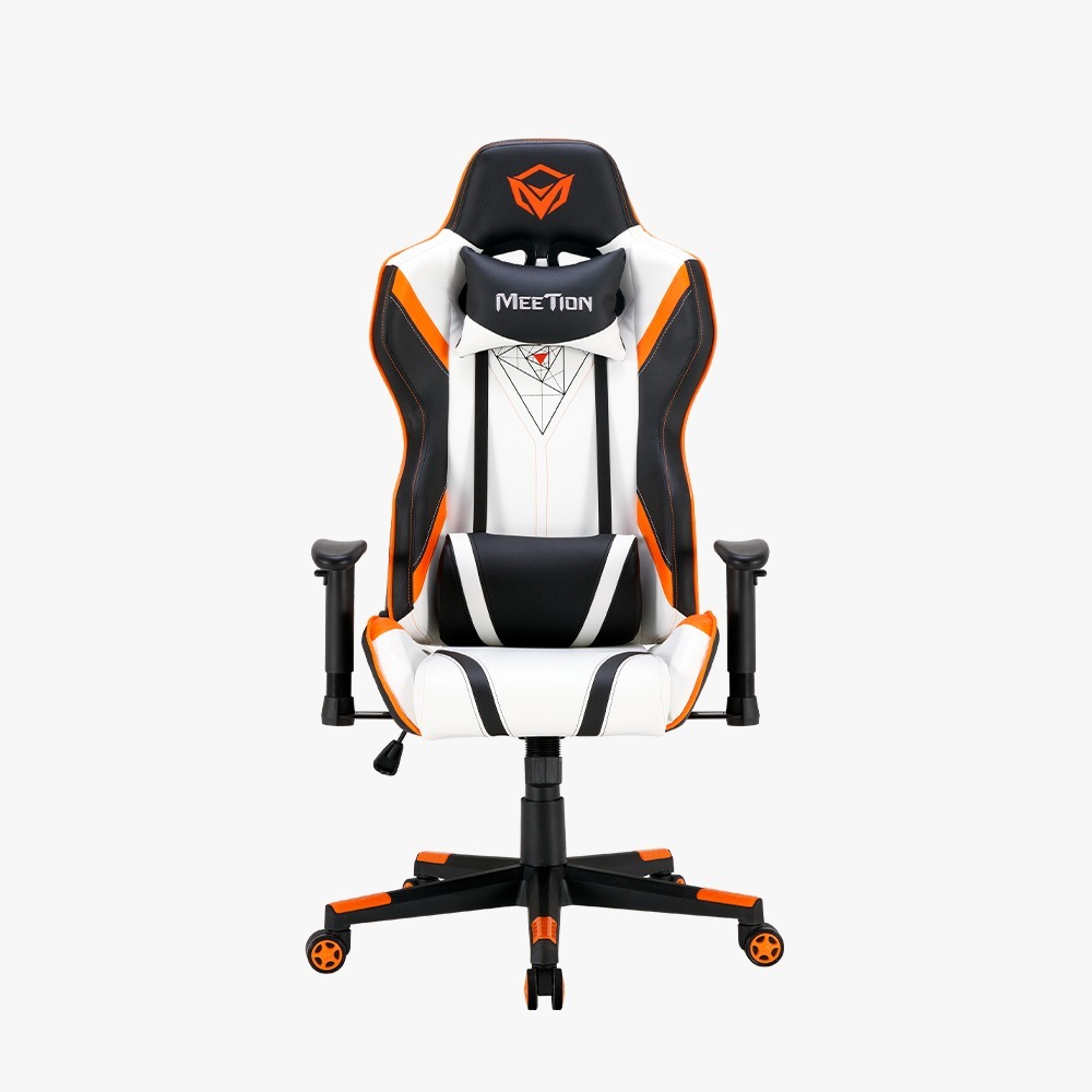 SILLA GAMER MEETION CHR15 NEGRO+BLANCO+NARANJA