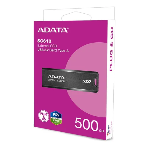 DISCO SÓLIDO EXTERNO ADATA SC610 500GB