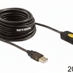 CABLE DE DATOS EXTENSION MACHO A HEMBRA 20 MTS AMPLIFICADA NITRON