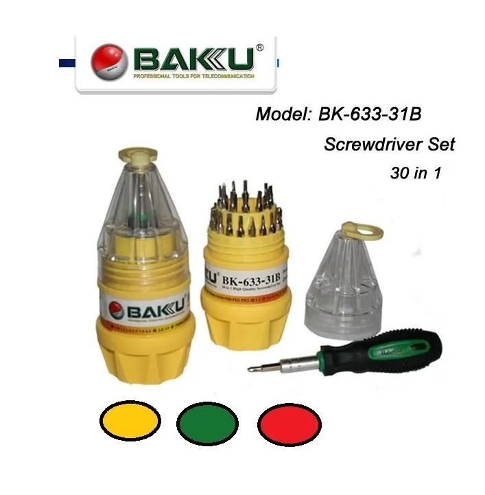 KIT DE DESTORNILLADORES 30 EN 1 BAKU BK-633-31B