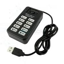 MINI HUB 10 PUERTOS USB 2.0 MODELO P-1603