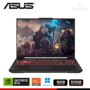 LAPTOP GAMER ASUS TUF FA607 RYZEN 7 7445HS 16GB RAM 512GB SSD RTX 4050 W11-US BLACK
