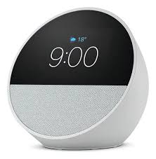 Asistente de Voz Amazon Echo Spot (Modelo 2024) - Pantalla 2.83" - Reloj Personalizable - Blanco Glaciar