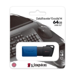KINGSTON DATATRAVELER EXODIA M 64GB USB 3.2 - UNIDAD FLASH NEGRO-AZUL