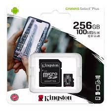 KINGSTON 256GB CANVAS SELECT PLUS PARA SMARTPHONES Y TABLETS